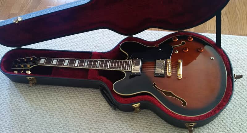 Washburn HB35 Brown Sunburst Made in Japan Hollowbody Bild 1