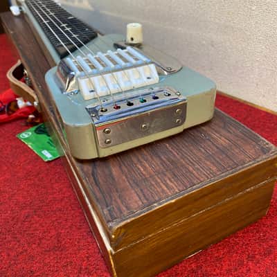 Vintage Teisco model 7 lap steel guitar set with homemade case image 11