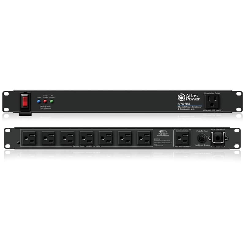 Atlas Sound AP-S15A 15A Power Conditioner and Distribution Unit with IEC Power Cord image 1