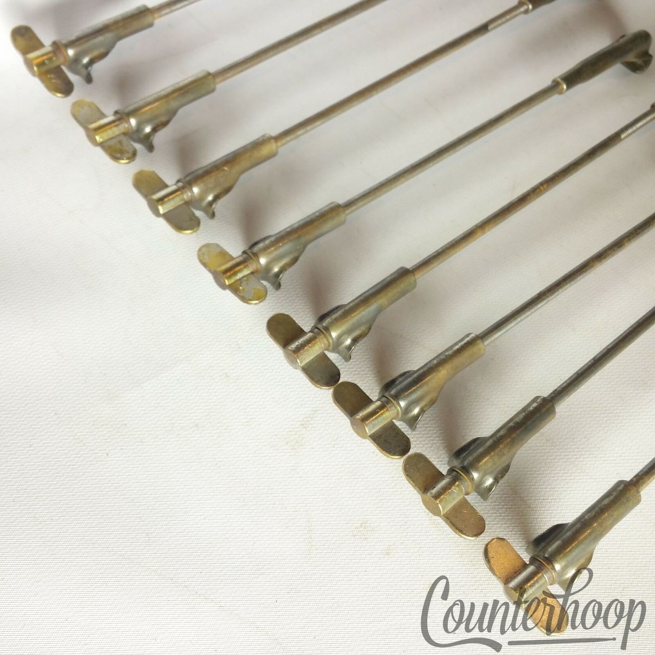 Leedy 6x Snare/Tom Drum Single-Tension T-Rods+Claws 8 1/4"Nickel Vintage 20s USA — main photograph