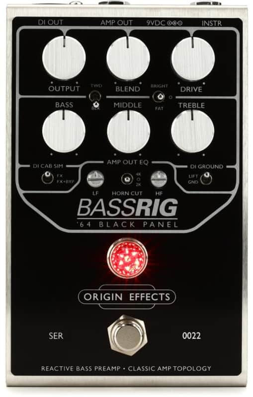 Origin Effects BassRig '64 Black Panel Bass Preamp Pedal (BASSRIG64d1) image 1