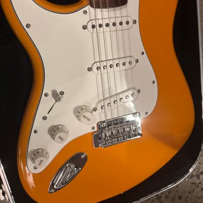Upside Down Fender Stratocaster Capri Orange Rosewood Neck image 3