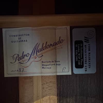 1987 Pedro Maldonado Classical Guitar image 13