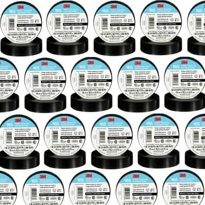 25 3M Temflex 1700/165 165 Economy Grade Vinyl Electrical Tape 3/4 in x 60 ft image 1