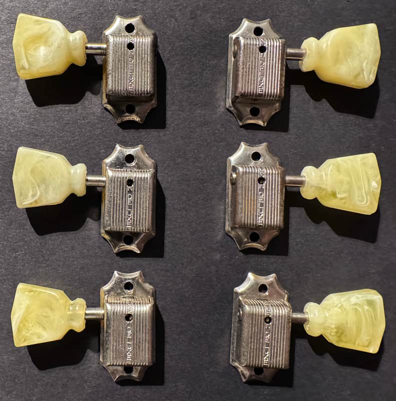 1956 1957 1958 Kluson tuners as used on Gibson Les Paul and ES335 guitars. REPLACEMENT TIPS! image 1