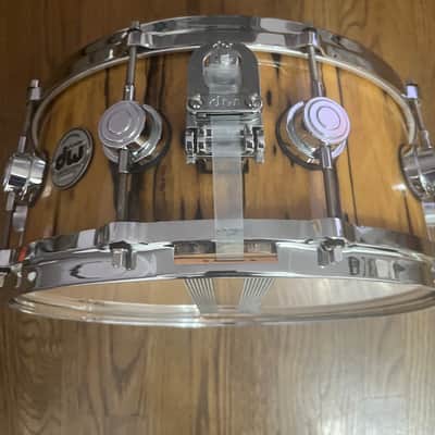 DW DW Collectors EXOTIC lacquer DIE CAST HOOPS 6”x14” Snare Drum - EXOTIC LACQUER IVORY EBONY image 5