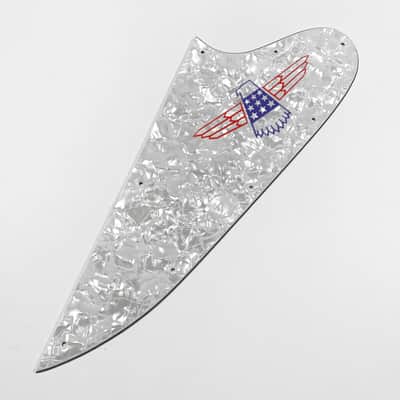 White Pearl 4 Ply Pickguard for Bicentennial Gibson Thunderbird Bass 1976-1979 w/ Decal Made IN USA image 1