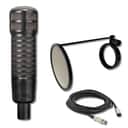 Electro-Voice RE320 Cardioid Dynamic Broadcast Microphone with Runway Pro Audio HPF-2BK RoXdon Metal Pop Filter (Black) and XLR Cable