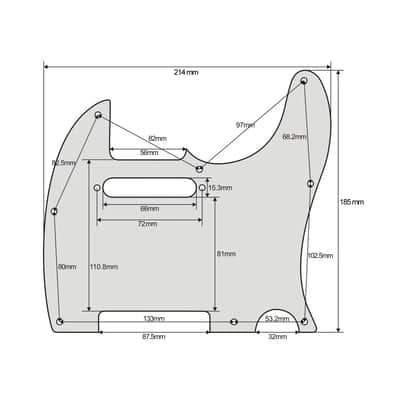 Golpeador pickguard Fender Telecaster 8-Hole Mount Tortoise Shell 3-Ply image 2