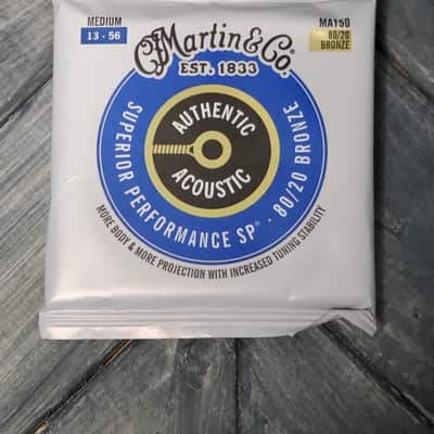 Martin MA150 Authentic Acoustic Superior Performance 80/20 Bronze Guitar Strings - .013-.056 Medium image 1
