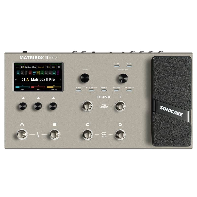 SONICAKE Matribox II Pro - Multi Effects Guitar Pedal with Expression, 240+ Built-in Guitar Effects, Amp Modeling, IR Cabinet Simulation, FX Loop, MIDI Stereo OTG USB Audio Interface Color TouchScreen(Shipping from local US,UK,EU warehouse) image 1