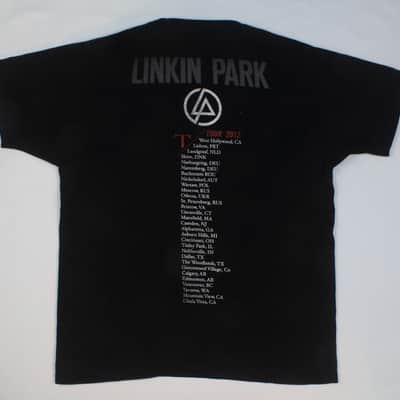 Linkin Park Concert T-shirt 2012 World Tour Cities on Back Large image 5