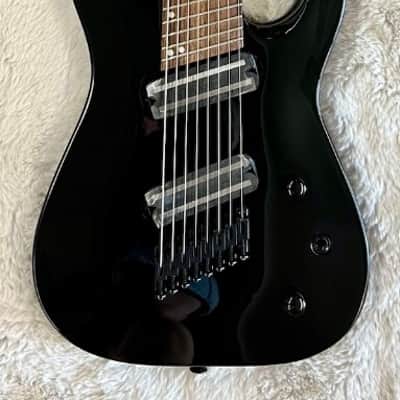 Jackson X Series Dinky Arch Top DKAF8 MS, Laurel board, Multi-Scale, Gloss Black image 1
