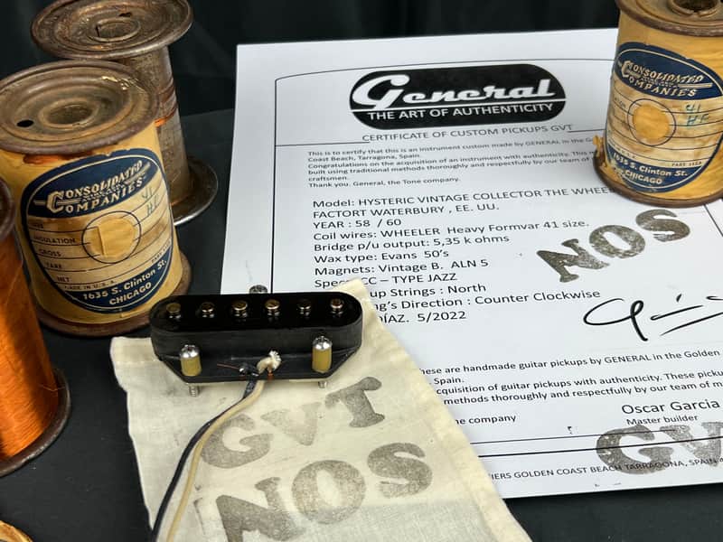 General Vintage Tone  NOS For Esquire®️ Tele ®️ Bridge Pickup Hand wound 58 / 60 magnet wire Wheleer Heavy Formvar Hysteric Vintage Collector’s  NOS Nos image 1