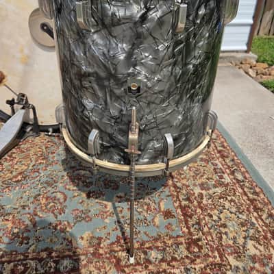 Leedy Broadway "Nite Club" 4 Piece Drum Set - 1946 - Black Diamond Pearl (C019) image 3