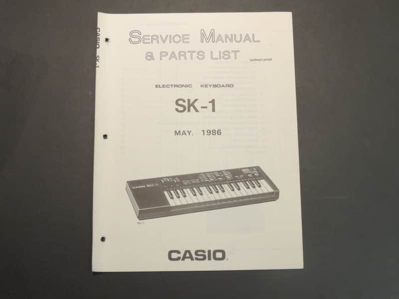 Casio SK-1 Service Manual & Parts List [Three Wave Music] imagen 1