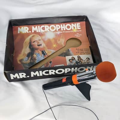 Vintage 1980 Mr. Microphone #1283 Ronco Wireless Mic in Original Box w/ Stand image 7