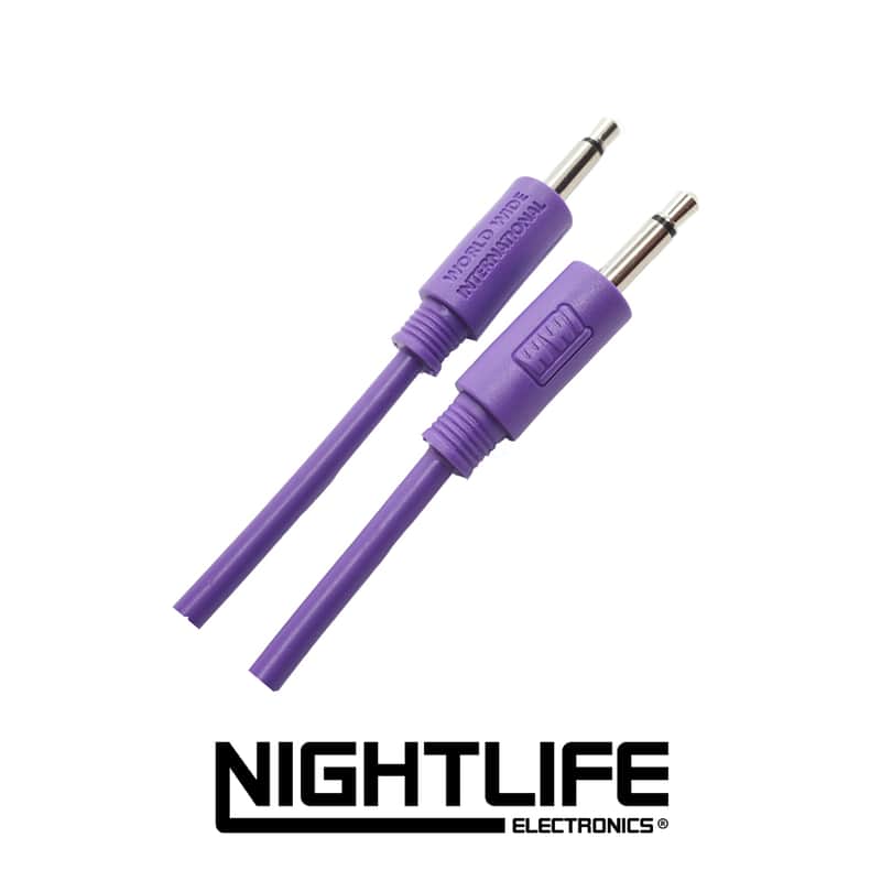 WWI 3.5mm Patch Cable 5/pk - 15cm - Purple image 1