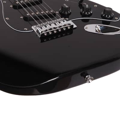 Glarry GST Stylish Electric Guitar Kit with Black Pickguard includes Guitar, Amp, Soft Case, Strap, Cord, and Pick 2020s - Black image 12