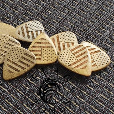 Timber Tones Stars and Stripes Exotic Timber Guitar Picks image 2