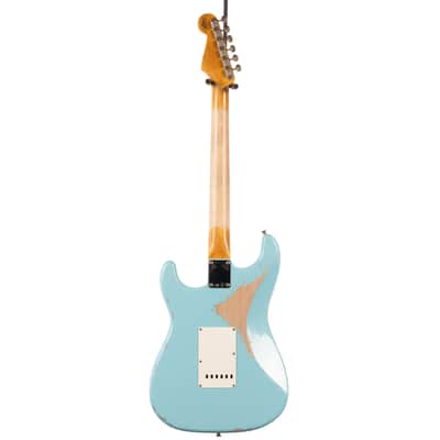 Fender Custom Shop LTD 1964 L-Series Stratocaster Heavy Relic Aged Daphne Blue (855) image 9