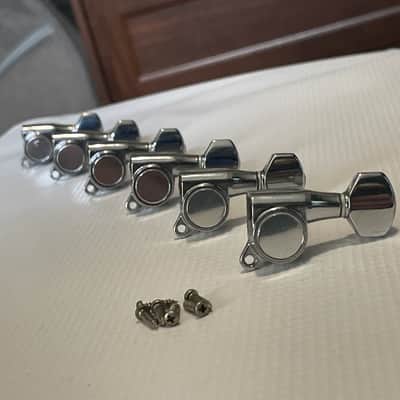 1980's Japan Kramer Focus Chrome GOTOH Tuners Tuning Pegs 6 In Line Machine Heads image 1