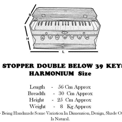 Handmade Harmonium 7 Stopper Double Bellow 39 Key Professional Musical High Class Sound image 5