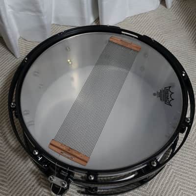 Kitano Takumi model 3mm thick Titanium w/ Titanium hoops snare drum 14x5.25 image 8