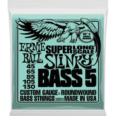 Ernie Ball 2850 Slinky nickel wound slinky super long scale 5 cordes 45-130 image 1