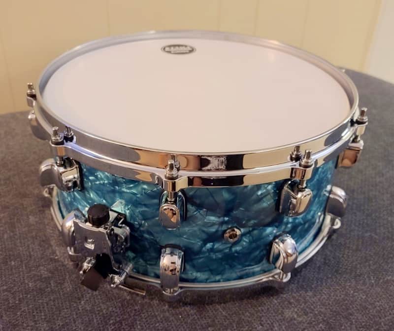 Tama Starclassic Walnut Birch 6.5" x 14" Snare Drum Turquoise Pearl image 1