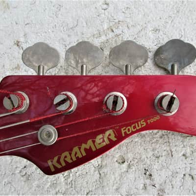Kramer Focus 7000 Bass guitar, 1980's Japan, 34" Scale, Fender Case, Very Clean image 3