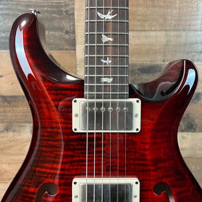 PRS Hollowbody II Piezo Electric Guitar, Custom Color Fire Red Wrap, Hard Case, Free Ship, 171 image 6