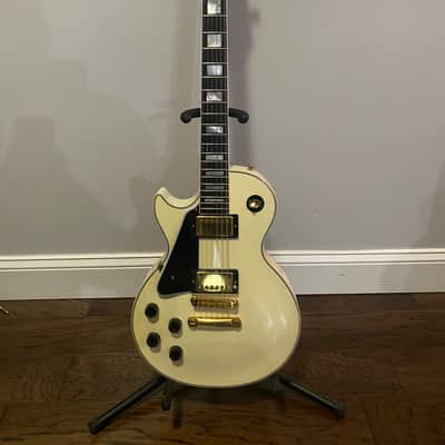 Left Handed Gibson Les Paul Custom 2009 - Alpine White imagen 1