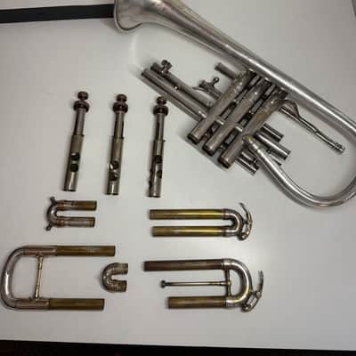 True Tone  Buescher C14 Virtuoso Cornet " 1912 - Silver Plated image 19