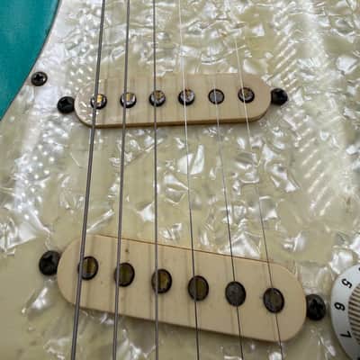 1992 Fender USA Stratocaster Electric- Turquoise image 16
