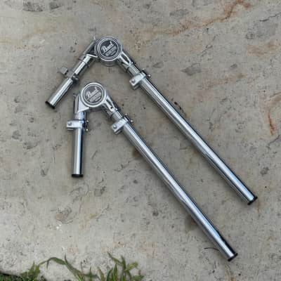 (2) Pair Pearl Uni-Lock Long Tom Holder Arms 13" x 3" Mounts image 9