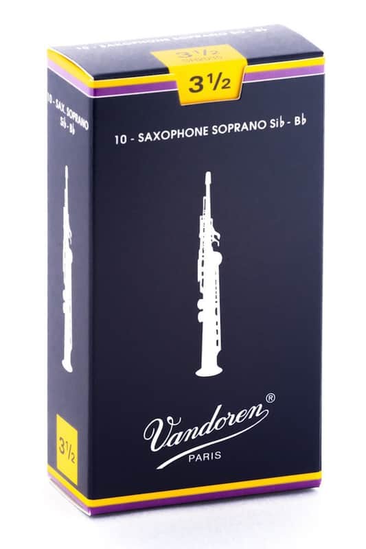 Vandoren SR2035 Soprano Sax Traditional Reeds Strength 3.5 (Box of 10) image 1