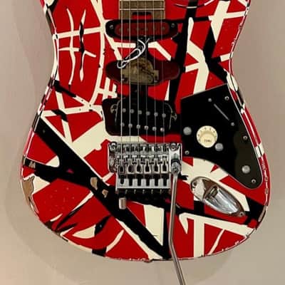 EVH Striped Series Frankie (2020) MINT CONDITION - Red, White, Black Stripes Relic image 17