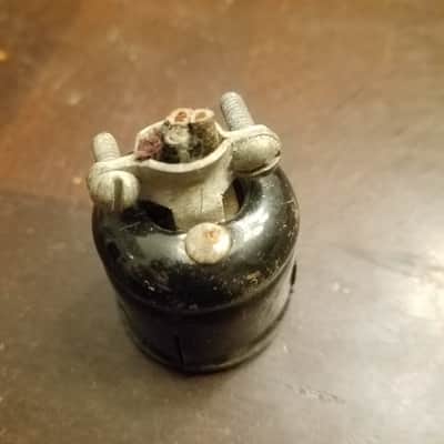 Leslie Amphenol Vintage female Cable jack 4-pin Hammond 1950s - black image 3