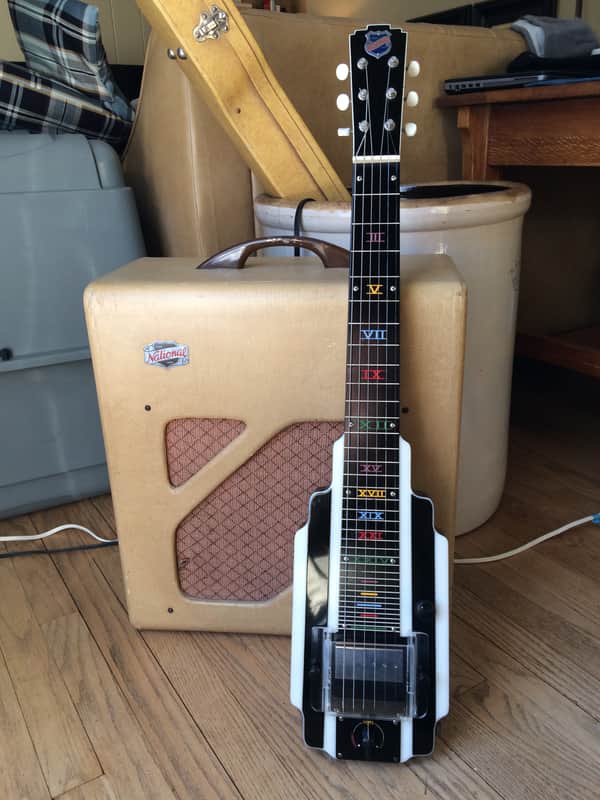 National New Yorker 1947 with matching National Valco Amp image 1