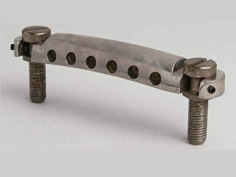 TonePros T1Z-AS Relic Stop Tailpiece Lockable style Gibson Stoptail Metric 8M Nickel Aged image 1