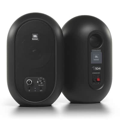 Mint JBL Professional 1 Series 104-BT Compact Desktop Reference Monitors with Bluetooth, Black, Sold as Pair, 4.5-inch Speaker image 2