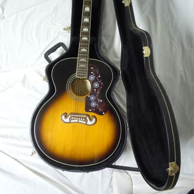 Epiphone EJ-200/VS Vintage Sunburst Acoustic Guitar in | Reverb
