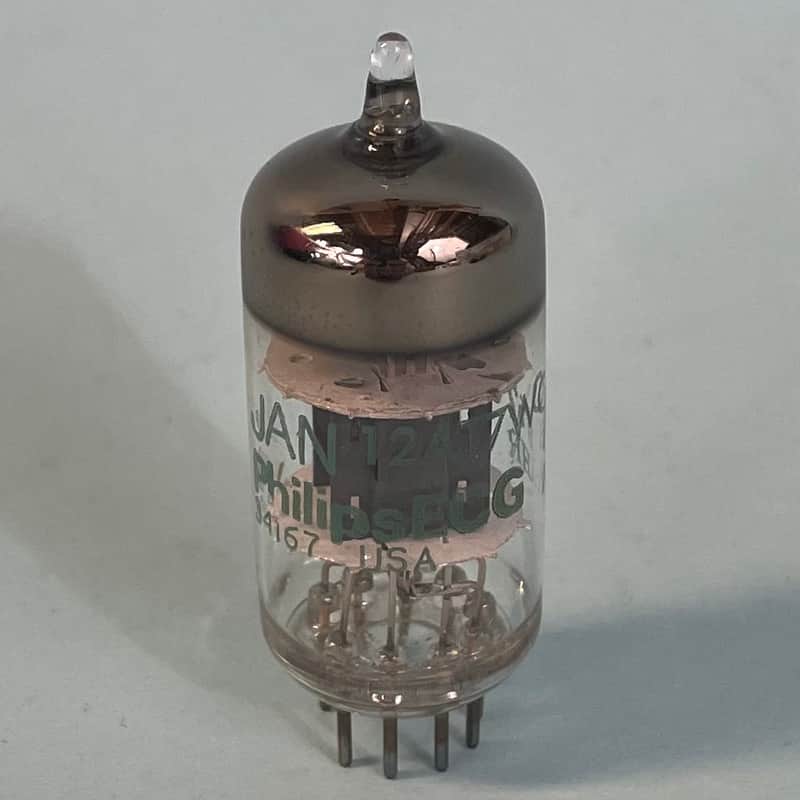 Vintage Philips ECH JAN 12AT7WC ECC81 Halo Getter Tube! T204 image 1