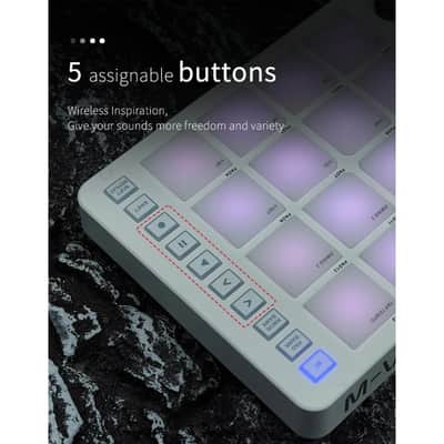Wireless MIDI Controller Suitable Percussion Keyboard USB-C Interface Portable Design Small MIDI Pad image 3