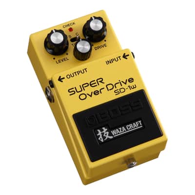 Boss SD-1W Waza Craft Super Overdrive + BIC-10A-YL 10ft Instrument Cable, Yellow image 2