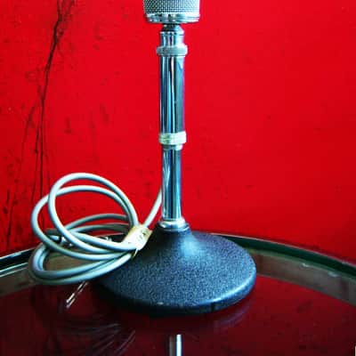 Vintage RARE 1950's Astatic K-2 crystal microphone MODIFIED dynamic w Astatic F-11 adapter harp mic T3 D104 JT30 image 1