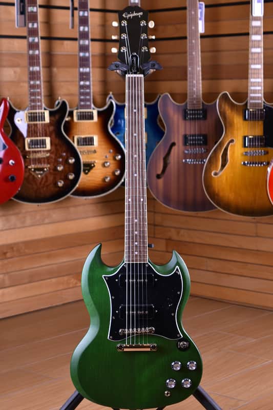 【希少】 Epiphone SG Classic Worn P90 Green Epiphone SG Classic Worn P-90s Electric Guitar - Worn Inverness