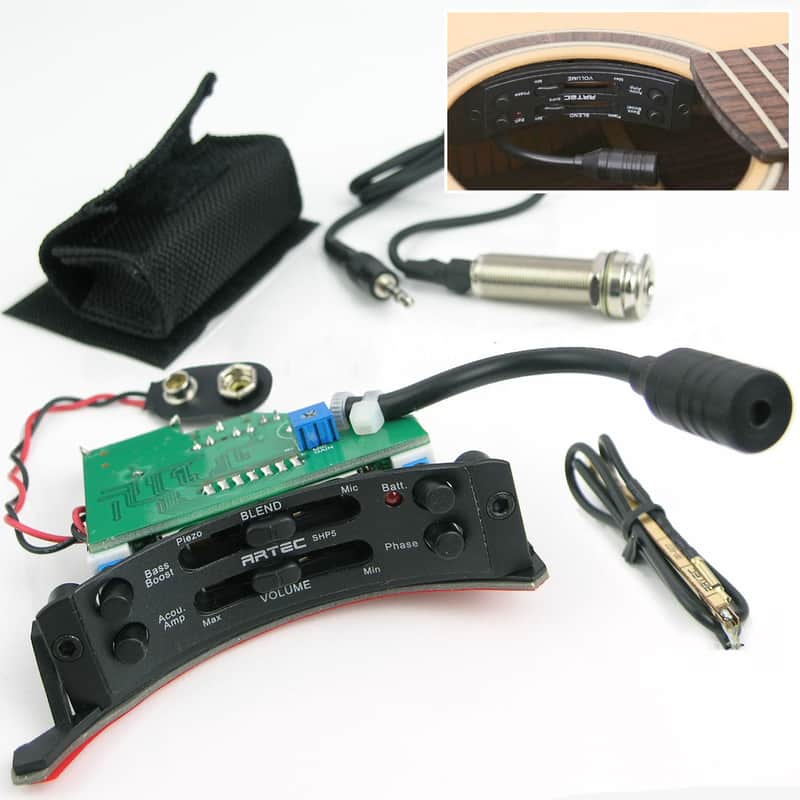 Artec SHP5 EQ Soundhole Pre amp Controller & mic blender E46 with Piezo Saddle FREE SHIPPING image 1