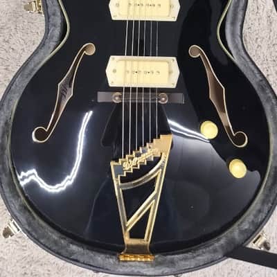D'Angelico Excel 59 Hollowbody Electric Guitar w/Case, Black DAEX59BLK B-Stock image 5